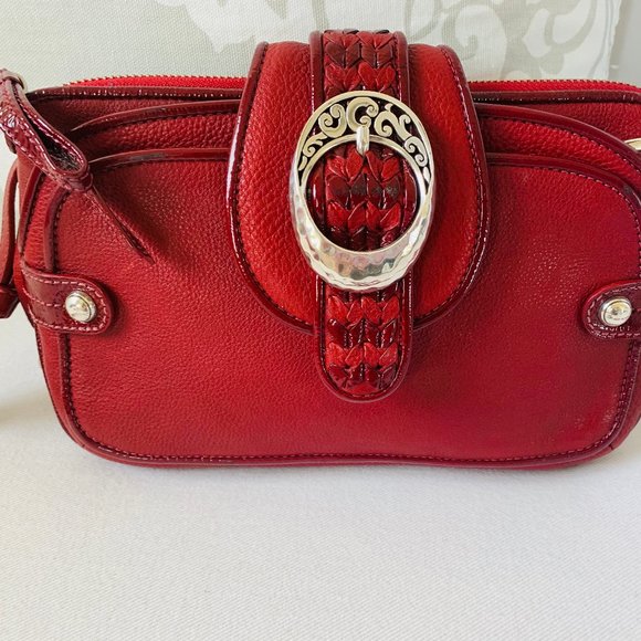 brighton red leather purse